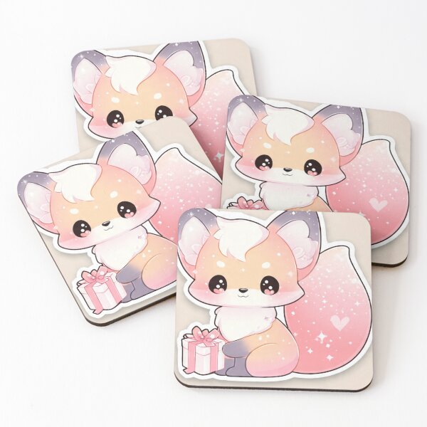 Item preview, Pastel Kawaii Fox – Cute Pink Fox designed and sold by Chicbyvalde973.