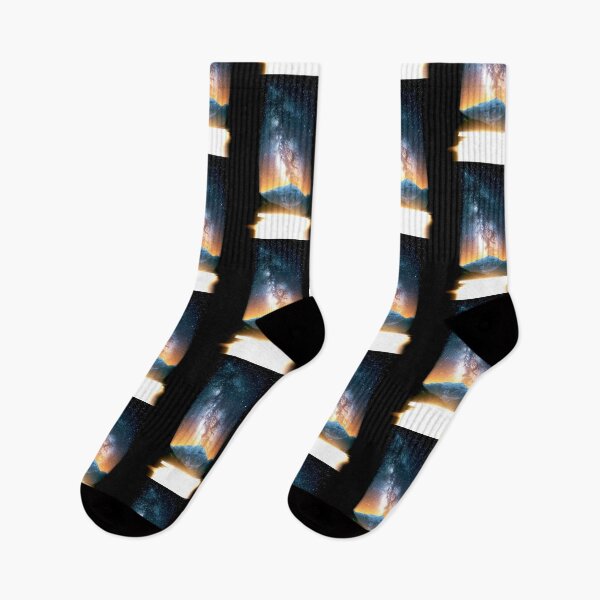 Item preview, Milky Way Portal Over Snowy Peaks designed and sold by Exodoi.