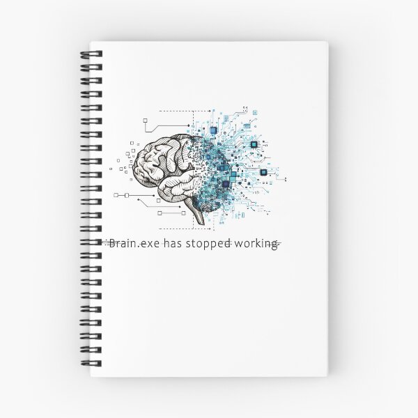 Item preview, Brain.exe Has Stopped Working - Sci-Fi Programmer Meme & Digital Burnout Gift designed and sold by SylwiaPrint.
