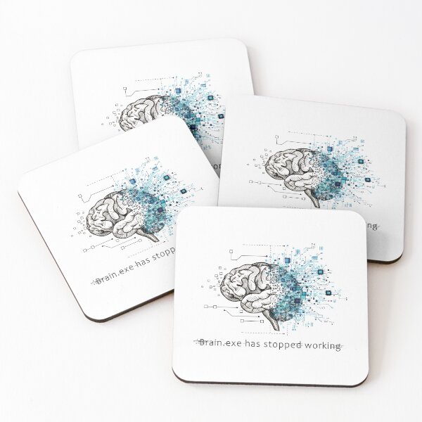 Item preview, Brain.exe Has Stopped Working - Sci-Fi Programmer Meme & Digital Burnout Gift designed and sold by SylwiaPrint.