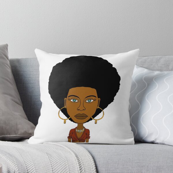 Item preview, Afro Queen – Green Eyes, Golden Hoops & Ankh Power, Illustration. designed and sold by Eric Sintès.
