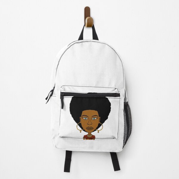 Item preview, Afro Queen – Green Eyes, Golden Hoops & Ankh Power, Illustration. designed and sold by Eric Sintès.