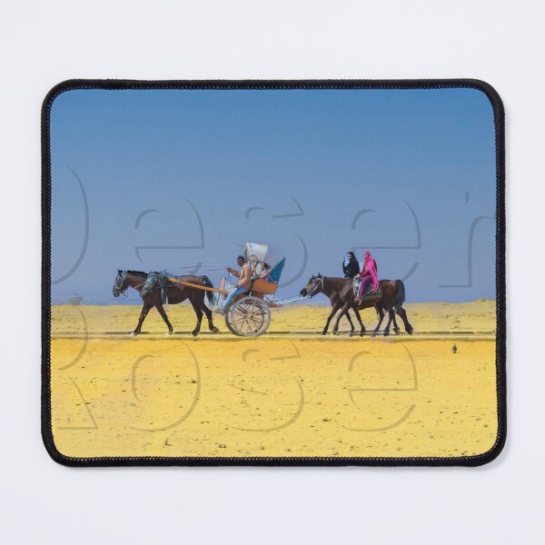 Item preview, Desert rose, egyptian horse carriage and horses with locals travelling  designed and sold by rfbtrade.