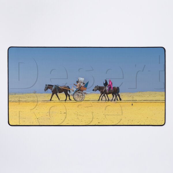 Item preview, Desert rose, egyptian horse carriage and horses with locals travelling  designed and sold by rfbtrade.