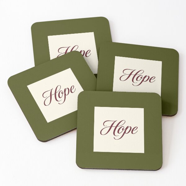 Item preview, Hope – Minimalist Christmas Script in Deep Burgundy designed and sold by Novel Works Studio.