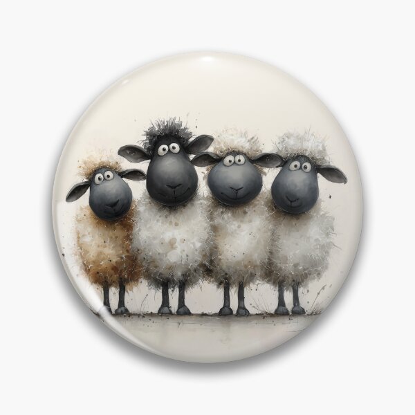 Item preview, Gorgeous Valaise Blacknose Sheep ' A Little Line of Sheep’ BY SHiRLeY MacARTHuR designed and sold by Shirley MacArthur Art.