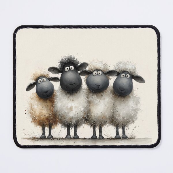 Item preview, Gorgeous Valaise Blacknose Sheep ' A Little Line of Sheep’ BY SHiRLeY MacARTHuR designed and sold by Shirley MacArthur Art.