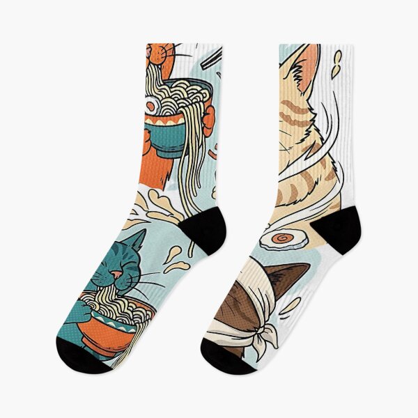 Item preview, Incurable Ramen Addicts Noodle Cats designed and sold by DesignedByMarty.