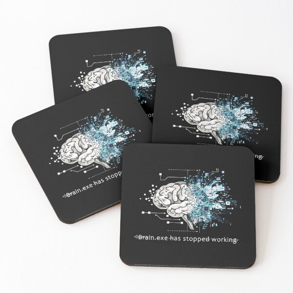 Item preview, Brain.exe Has Stopped Working - Sci-Fi Programmer Meme & Digital Burnout Gift designed and sold by SylwiaPrint.