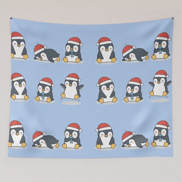 Item preview, Cute Christmas Penguin Set – Adorable Holiday Cartoon Penguins designed and sold by Tidarat-27.