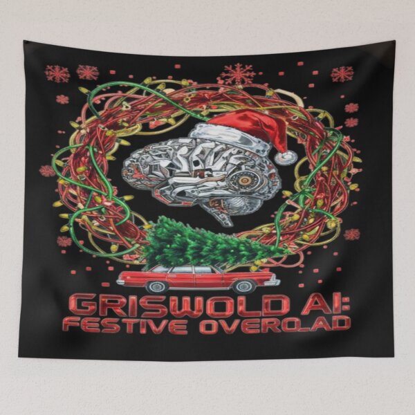 Item preview, Griswold AI: Festive Overload - Modern Christmas Vacation T-Shirt designed and sold by "TXSiSsY's TRIUMPH BY GRACE".
