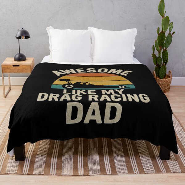 Item preview, Awesome Like My Drag Racing Dad – Retro Dragster Racing designed and sold by CarantinedChaos.