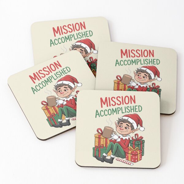 Item preview, Mission Accomplished Christmas Elf - Fun Christmas Design with Elf and Gifts designed and sold by charlypicazo.