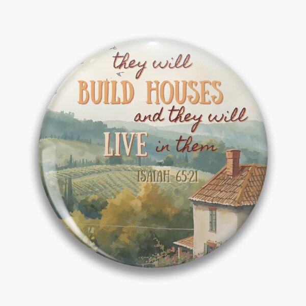 Item preview, Scripture Quote 'They Will Build Houses' designed and sold by Picket Fence Prints.