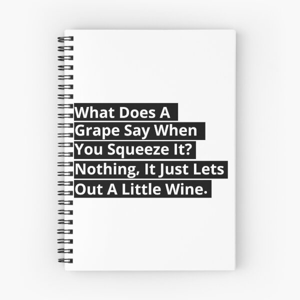 Item preview, What Does A Grape Say When You Squeeze It? (White on Black) designed and sold by toolongdidntdraw.