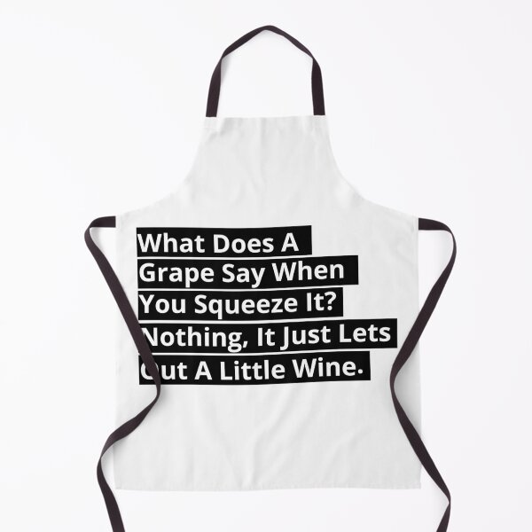 Item preview, What Does A Grape Say When You Squeeze It? (White on Black) designed and sold by toolongdidntdraw.