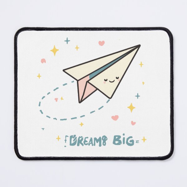 Item preview, Cute Paper Airplane “Dream Big” Kawaii Illustration designed and sold by Tidarat-27.