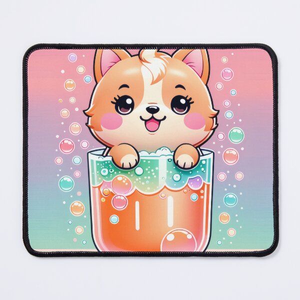 Item preview, Kawaii Shiba Inu in Soda Bottle – Cute Pastel Chibi Dog Design designed and sold by Visualynx.