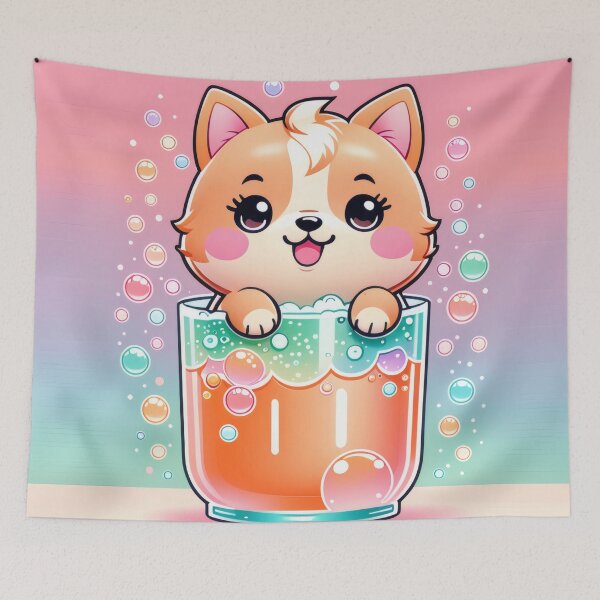 Item preview, Kawaii Shiba Inu in Soda Bottle – Cute Pastel Chibi Dog Design designed and sold by Visualynx.