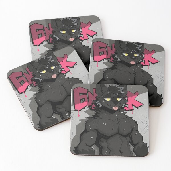 Item preview, Sweaty Black Wolf Panting In Urban Alley designed and sold by KaMow.