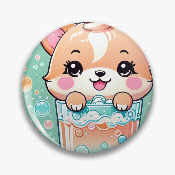 Item preview, Kawaii Shiba Inu in Soda Bottle – Cute Pastel Chibi Dog Design designed and sold by Visualynx.