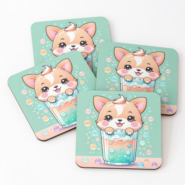 Item preview, Kawaii Shiba Inu in Soda Bottle – Cute Pastel Chibi Dog Design designed and sold by Visualynx.