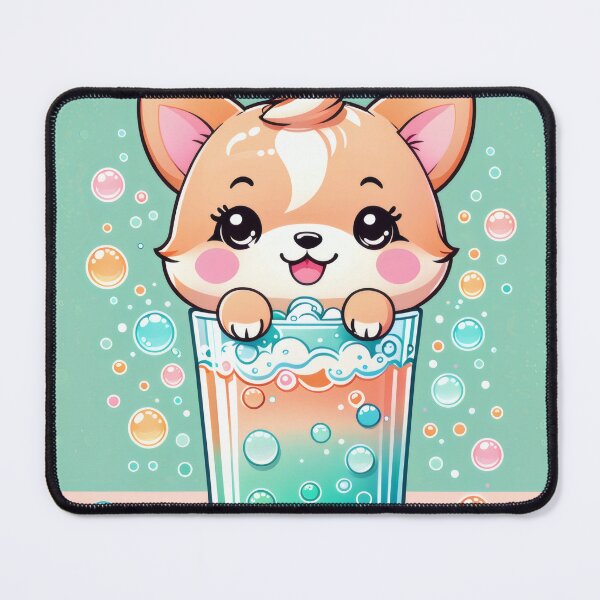 Item preview, Kawaii Shiba Inu in Soda Bottle – Cute Pastel Chibi Dog Design designed and sold by Visualynx.