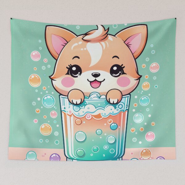 Item preview, Kawaii Shiba Inu in Soda Bottle – Cute Pastel Chibi Dog Design designed and sold by Visualynx.