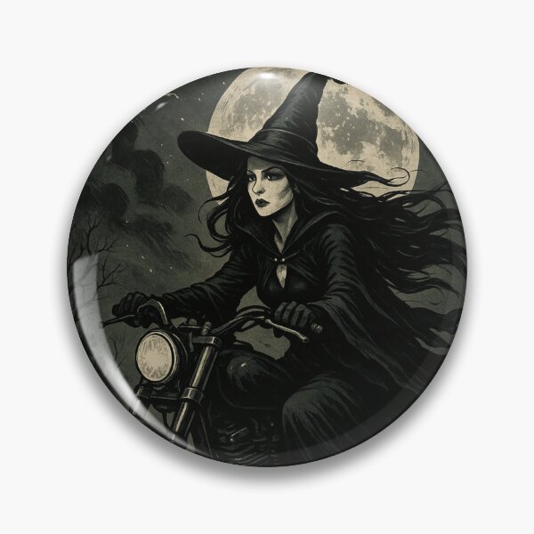 Item preview, Miranda the Witch on the Motorcycle – Dark Magic Under the Full Moon designed and sold by MrsMimpi.
