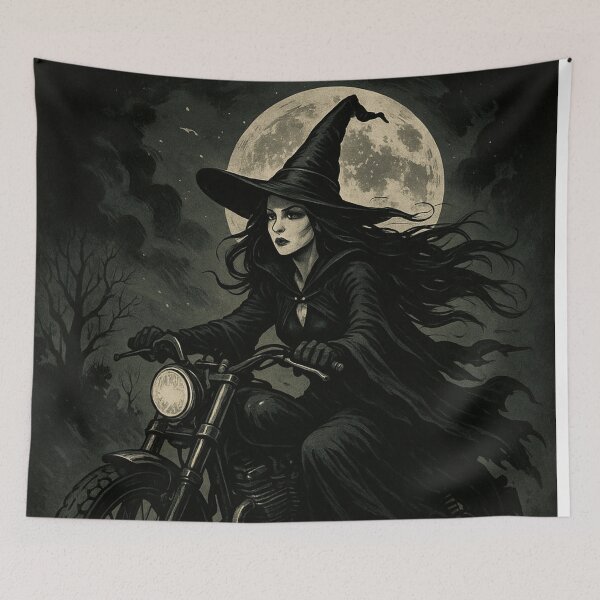 Item preview, Miranda the Witch on the Motorcycle – Dark Magic Under the Full Moon designed and sold by MrsMimpi.