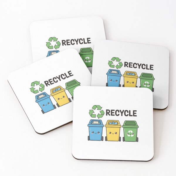 Item preview, Cute Recycle & Eco Friendly Sticker Pack - Bin, EV Car, Water, Plant designed and sold by Siamcatshop.