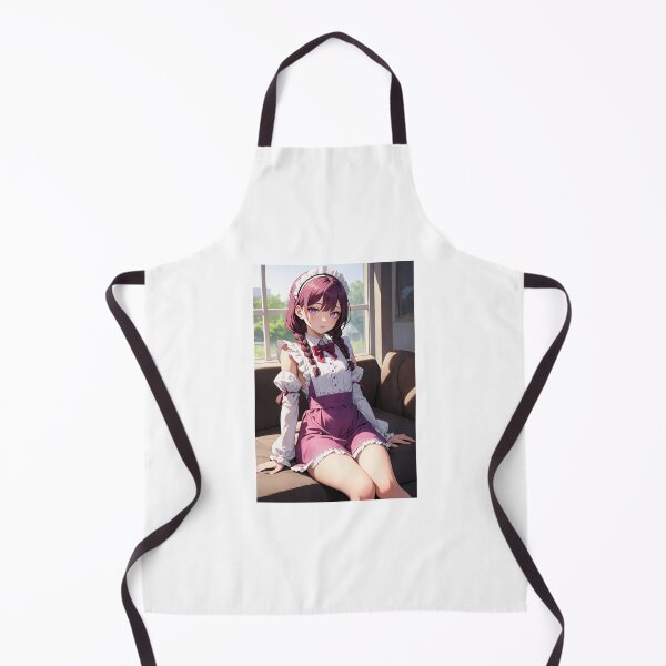 Item preview, Purple Maid Anime Portrait: Hoshizora Yukimari in Apron Dress designed and sold by iloveanimechibi.