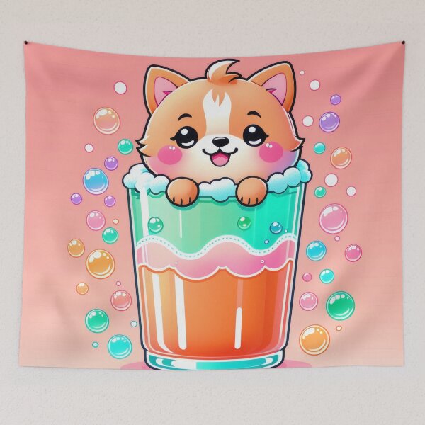 Item preview, Kawaii Shiba Inu in Soda Bottle – Cute Pastel Chibi Dog Design designed and sold by Visualynx.