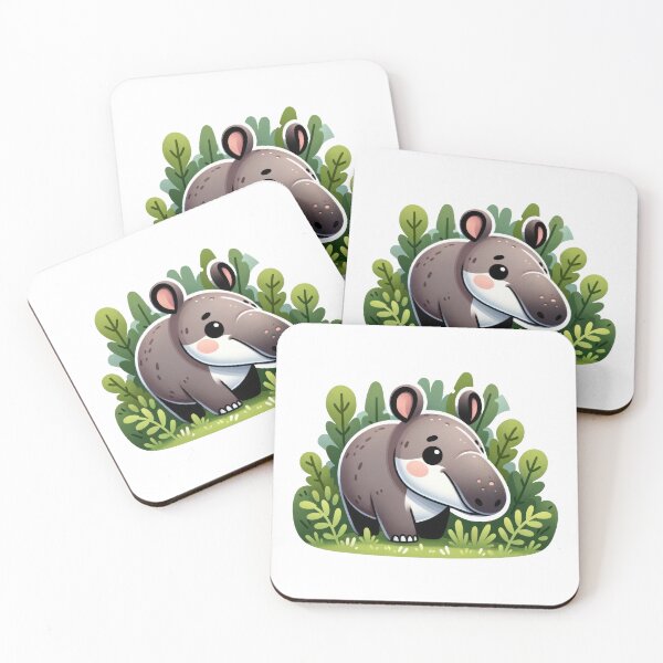Item preview, Cute Tapir Sticker – Adorable Jungle Tapir Illustration designed and sold by LunaPixelStudio.