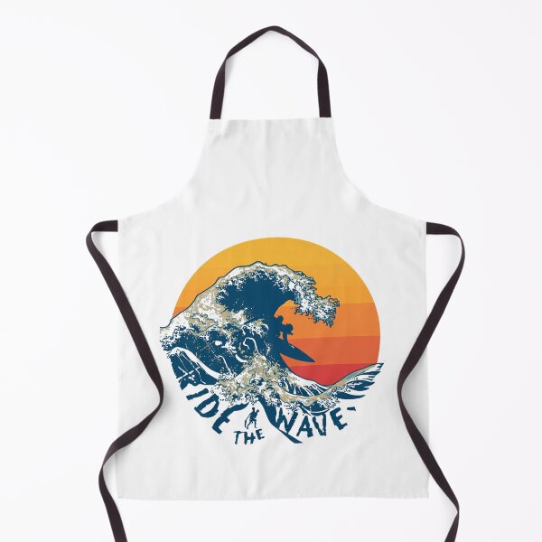 Item preview, Retro Surf Wave Sunset – Ride The Wave Vintage Surfing Design designed and sold by Kavya Art.
