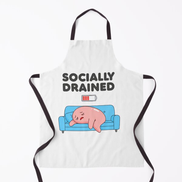 Item preview, Socially Drained – Funny Introvert Quote designed and sold by Polyverse.