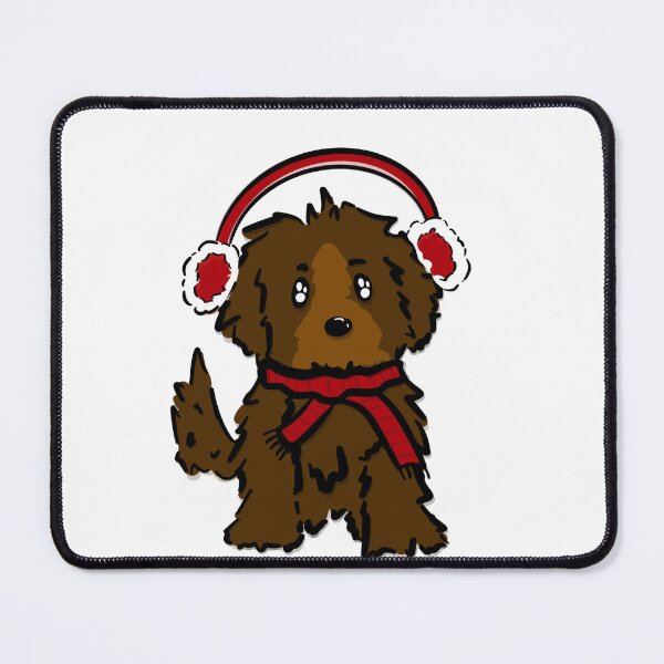 Item preview, Cozy Winter Puppy With Earmuffs designed and sold by ShaggyArtist.
