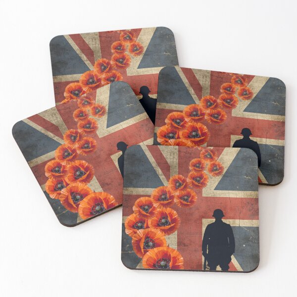 Item preview, Union Flag with Poppies designed and sold by AndysTeeShop.