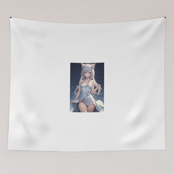 Item preview, Cute Neko Girl Portrait: Hagiruno Ryosumi in Nightgown designed and sold by iloveanimechibi.