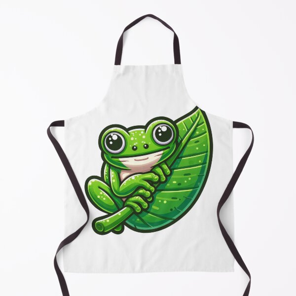 Item preview, Cute Tree Frog Sticker – Adorable Green Frog on Leaf Illustration designed and sold by LunaPixelStudio.