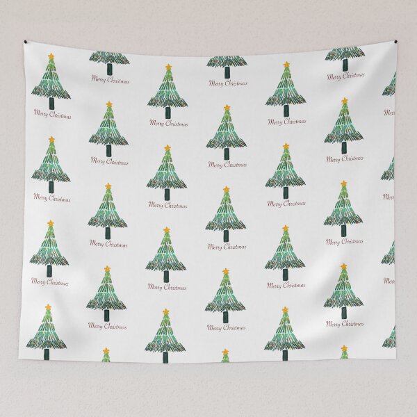 Item preview, Christmas tree postcard digital design  designed and sold by tenkenryujin.
