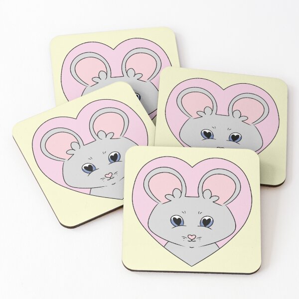 Item preview, Cute Mouse Heart Gift for Mice Lovers designed and sold by HugSomeNettles.