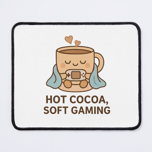 Item preview, Hot Cocoa, Soft Gaming – Cozy Kawaii Mug Gamer designed and sold by Trend Drops Mad.