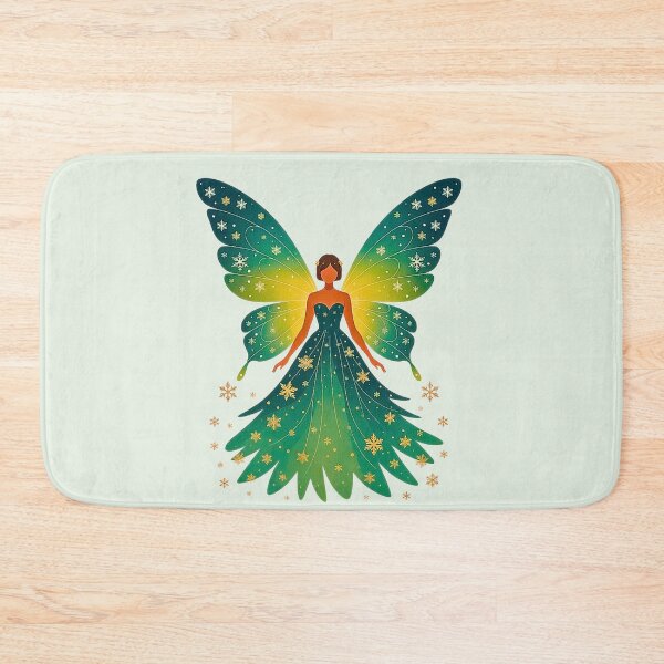 Item preview, Christmas Green Fairy Art – Festive Holiday Fantasy Illustration designed and sold by VibrArtco.