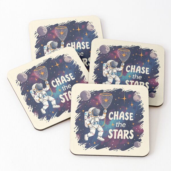 Item preview, Chase the Stars Astronaut – Inspirational Space Adventure Art designed and sold by Kavya Art.