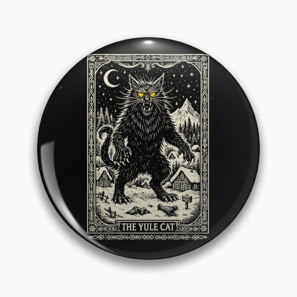 Item preview, The Yule Cat Tarot Card Goth Vintage Tshirt, Icelandic Folklore Gothic Shirt, Creepy Holiday Cat Gift, Winter Solstice designed and sold by CARBONARA LLC..