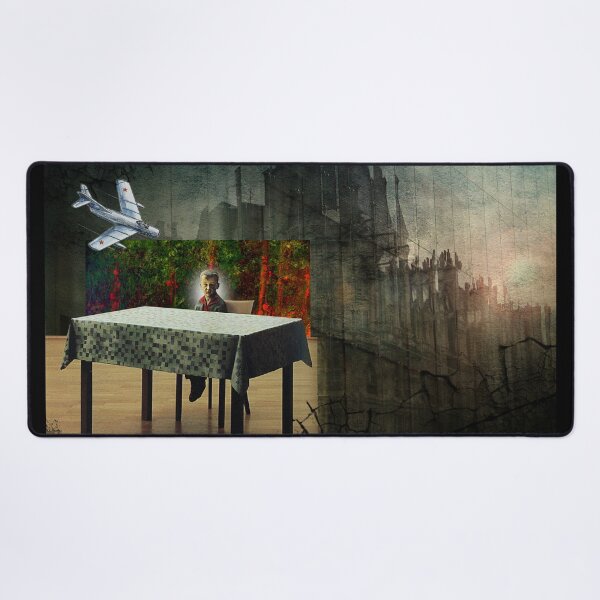 Item preview, Modern Art Painting Boy at a Table with MIG Fighter Jet designed and sold by KALEIDOSCOPE UK.