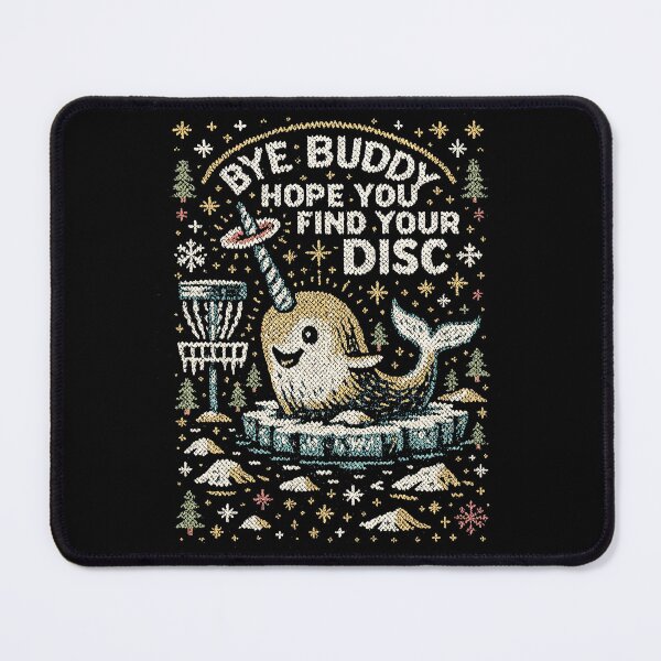 Item preview, Vintage Bye Buddy Disc Golf Holiday Ugly Christmas Sweater, Hope You Find Your Disc Funny Narwhal Meme designed and sold by CARBONARA LLC..