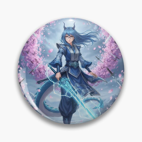 Item preview, Blue Dragon Warrior: Blade of The Blossom designed and sold by DomeGeekArt.
