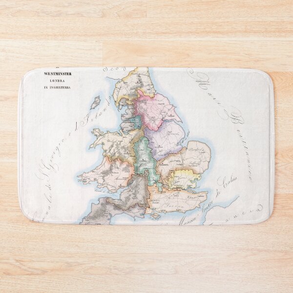 Item preview, Mapa de Inglaterra de 1859 coloreado a mano designed and sold by colourfind.